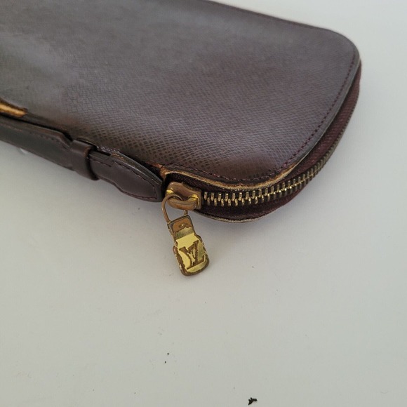 LOUIS VUITTON LV Brown Zip Around Wallet Organizer Atoll Large Clutch Unisex - Picture 7 of 16